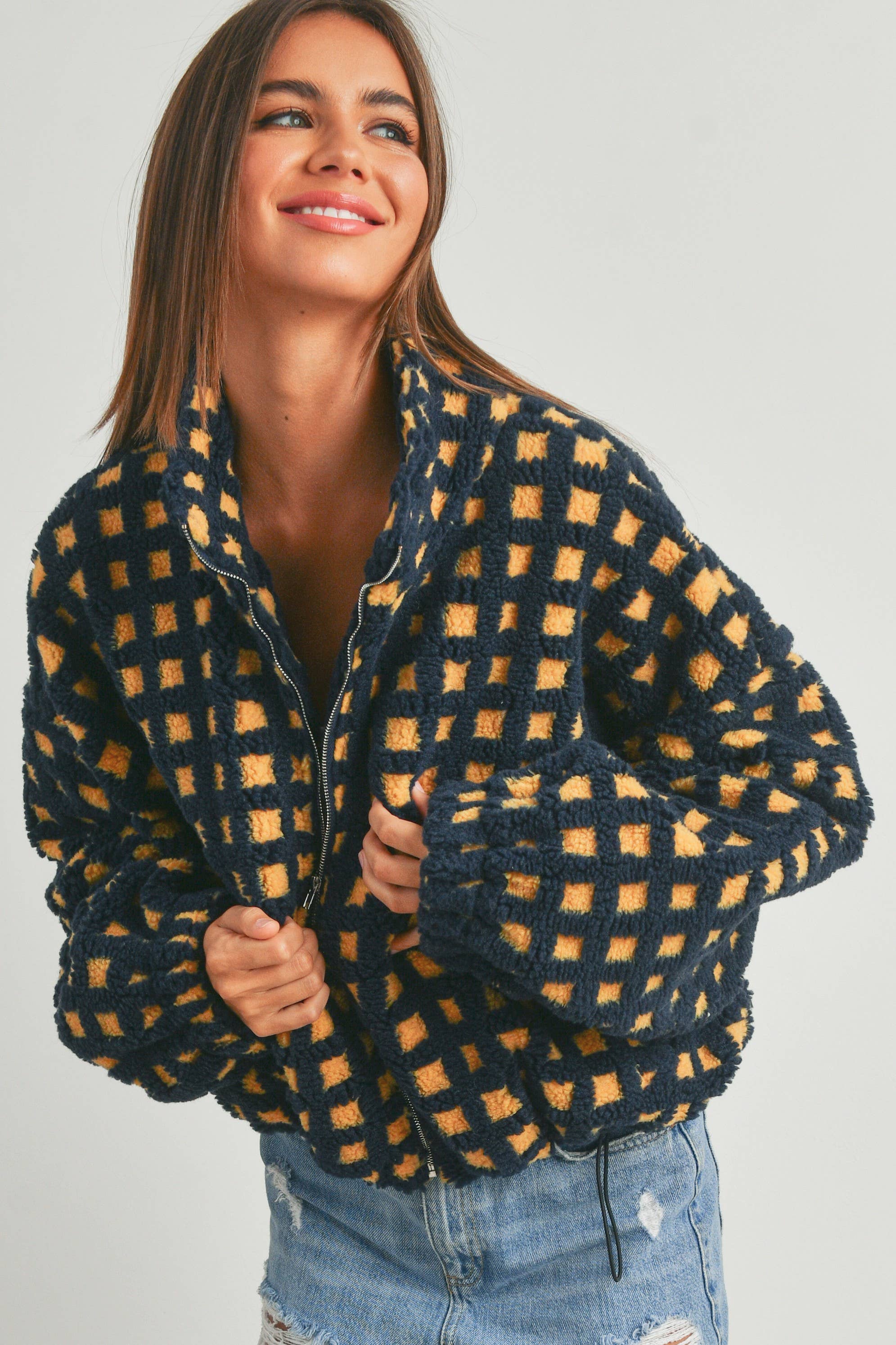 BUTTERMELON - Fuzzy Sherpa Jacket - BMJ7254 | Parlor 318 Salon and