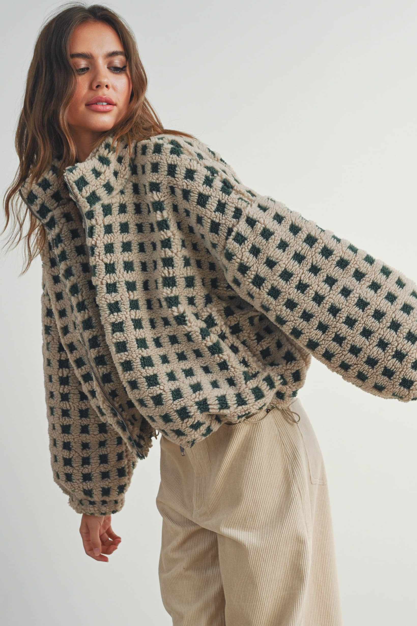 BUTTERMELON - Fuzzy Sherpa Jacket - BMJ7254 | Parlor 318 Salon and