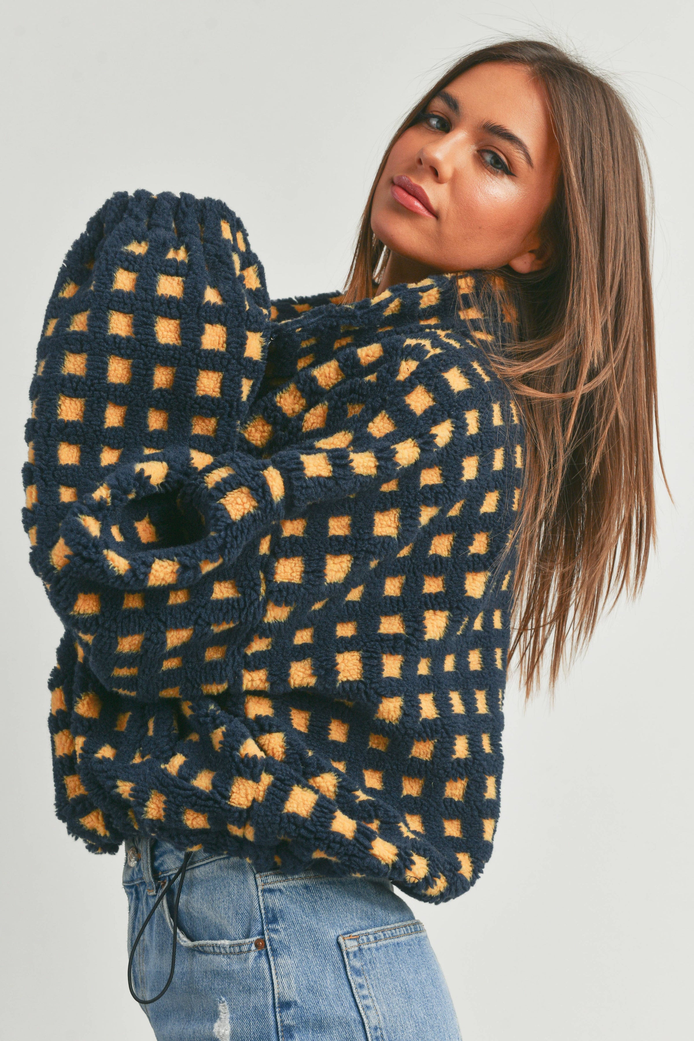 BUTTERMELON - Fuzzy Sherpa Jacket - BMJ7254 | Parlor 318 Salon and