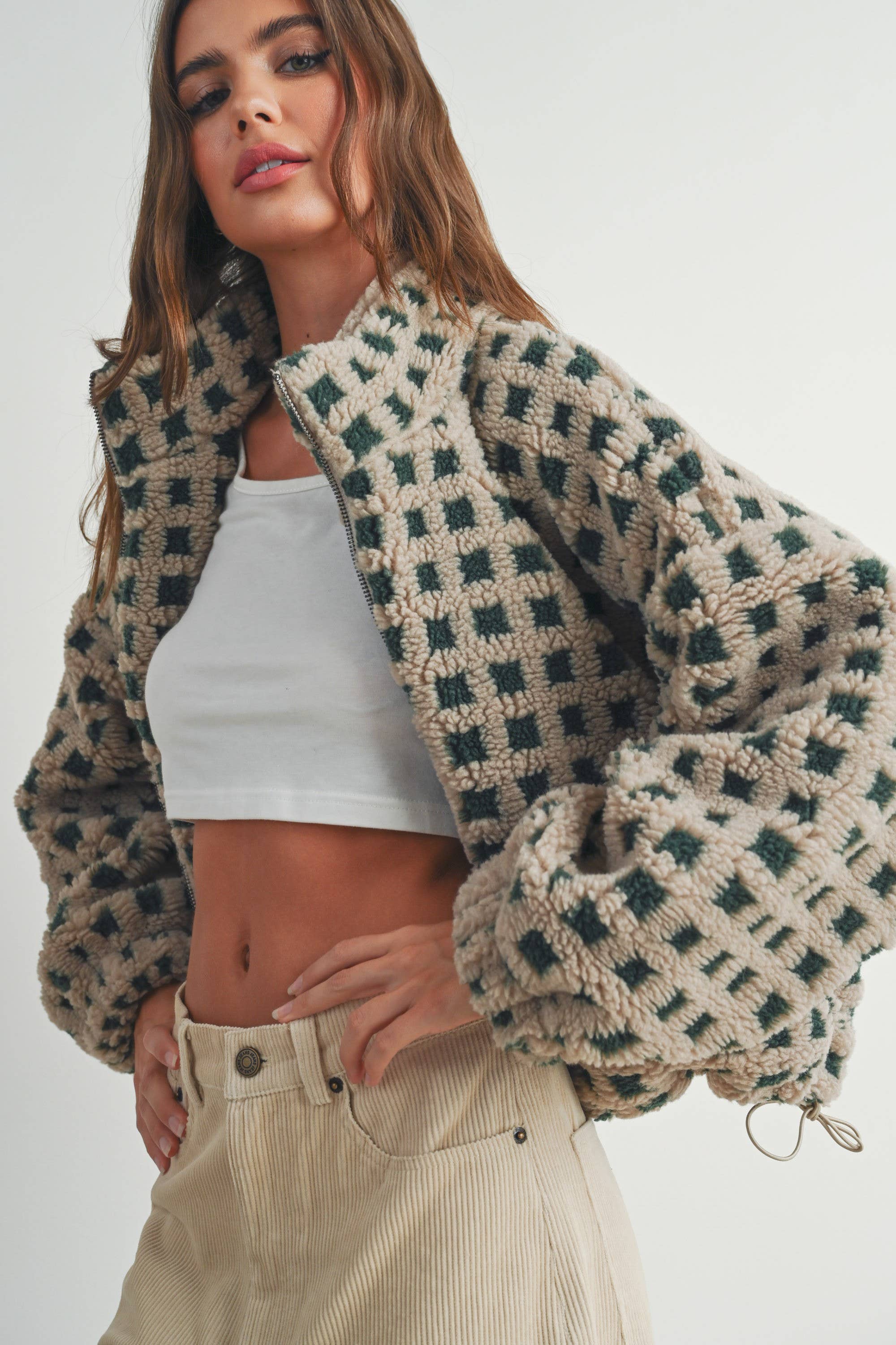 BUTTERMELON - Fuzzy Sherpa Jacket - BMJ7254 | Parlor 318 Salon and