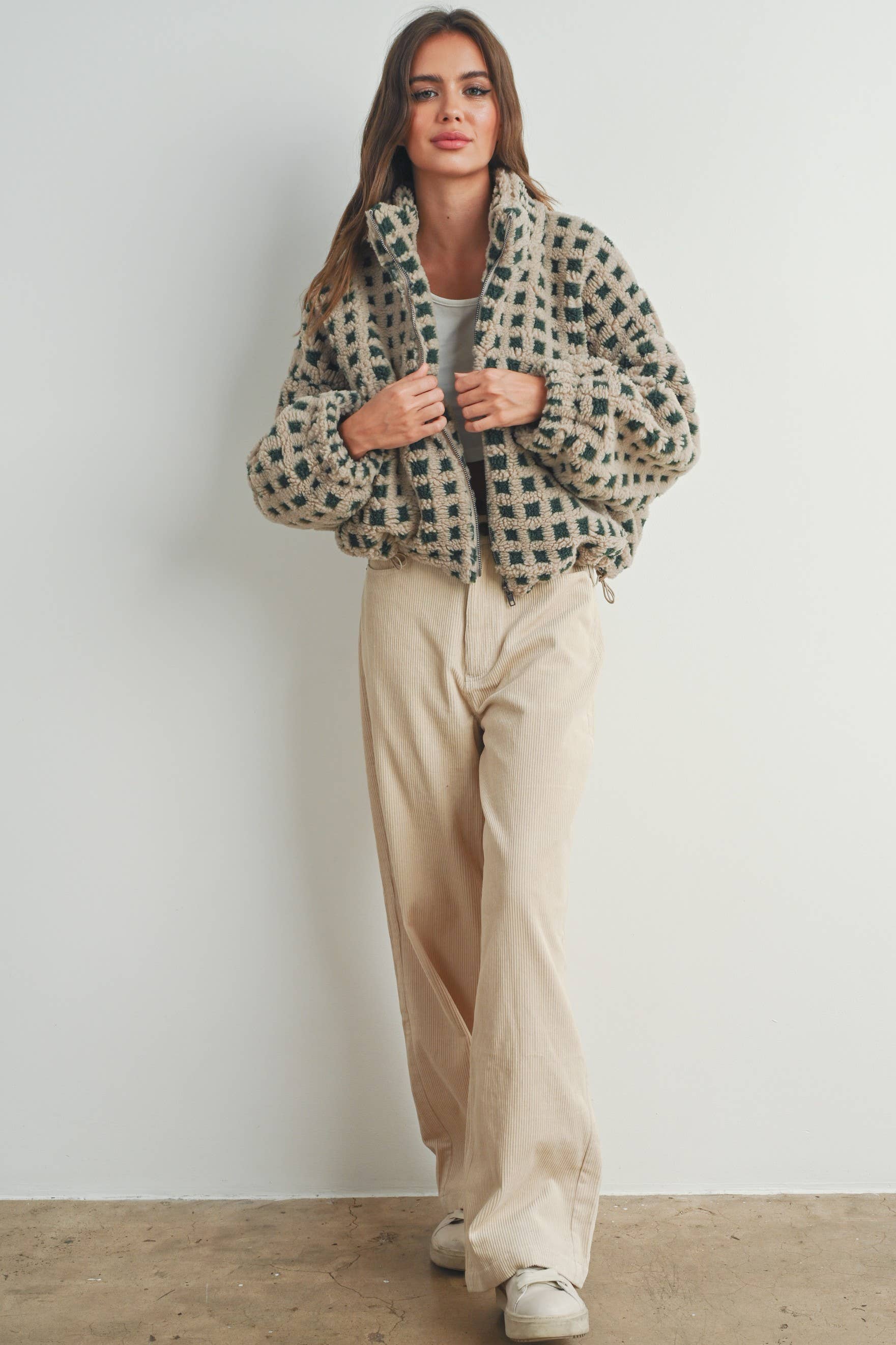 ジャケット・アウター shalom club gummy jacket melange BUTTERMELON - Fuzzy Sherpa Jacket - BMJ7254 | Parlor 318 Salon and